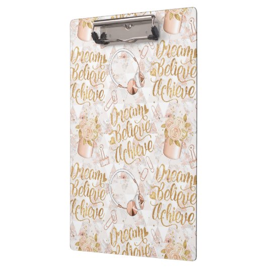 Träume glauben erreichen Zwischenablage Klemmbrett (Links)