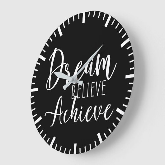 Träume, Glauben, Errungenschaften - Gym, Hustle, E Große Wanduhr (Winkel)