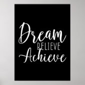 Träume, Glauben, Errungenschaften - Gym, Hustle, E Poster (Vorne)