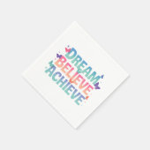 Träume, Glauben, Errungenschaften - Motivierend Sc Serviette (Ecke)