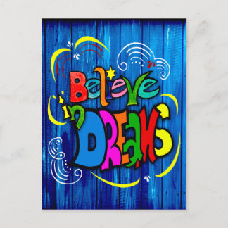 Träume glauben feiertagspostkarte