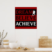 Träume glauben, Fußball-Poster zu erreichen Poster (Küche)