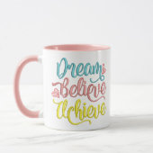 Träume glauben, Inspiration Zitat Pastel C Tasse (Links)