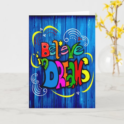 Träume glauben karte (Gelbe Blume)