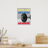 Träume glauben Motivierend Bodybuilding erreichen Poster (Küche)