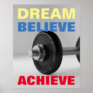 Träume glauben Motivierend Bodybuilding erreichen Poster