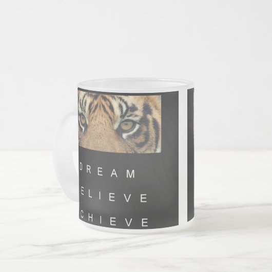 Träume glauben, Motivierend Zitat zu erreichen Mod Mattglastasse (Vorderseite Links)