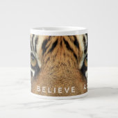 Träume glauben, Motivierend Zitat zu erzielen Ries Jumbo-Tasse (Vorderseite)