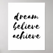 Träume glauben, Poster zu erreichen (Vorne)