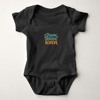 Träume. Glauben Sie. Erreichen. Baby Jersey Stramp Baby Strampler