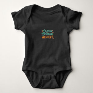 Träume. Glauben Sie. Erreichen. Baby Jersey Stramp Strampler