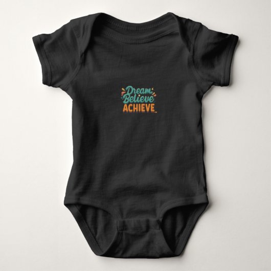 Träume. Glauben Sie. Erreichen. Baby Jersey Stramp Strampler (Vorderseite)