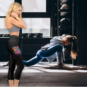 Träume groß, arbeite hart Damen-Übungsbekleidung Capri Leggings
