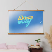 Träume Groß blau Wandteppich Mit Holzrahmen (Schlafzimmer)
