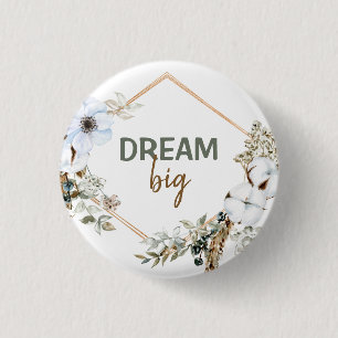 Träume Groß Boho Chic Pampas Gras Inspirierender S Button