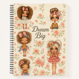 Träume groß Chibi-Mädchen-Tagebuch Notizblock