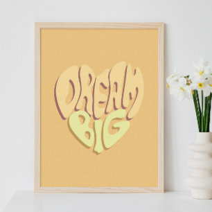 Träume groß: Gelbe positive Worte  Poster