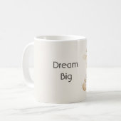Träume groß Giraffe Kaffeetasse (Vorderseite Links)