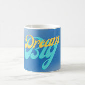 Träume groß in Blau Kaffeetasse (Mittel)