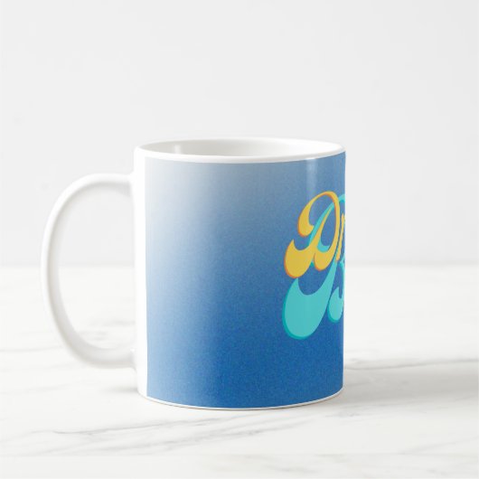 Träume groß in Blau Kaffeetasse (Links)