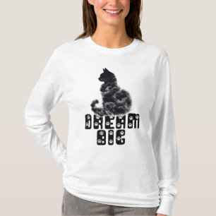 Träume groß Katze, Wolkenförmige Katzen-Grafik T-Shirt