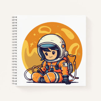 Träume groß, kleiner Astronaut Notizblock