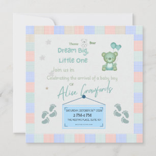 Träume groß, kleiner Baby-Einladung zur Babyparty Feiertagskarte