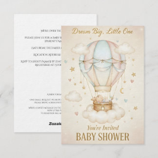 Träume groß, kleiner Schatz – Babyparty Einladung