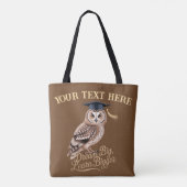 Träume groß Lerne größer Personalisierte Eule Absc Tasche (Rückseite)