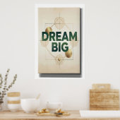 Träume groß Minimal-Wandkunstplakat Poster (Küche)