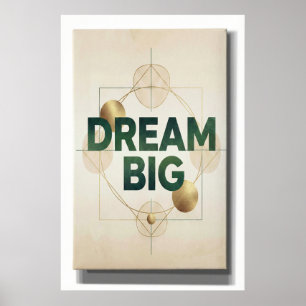 Träume groß Minimal-Wandkunstplakat Poster