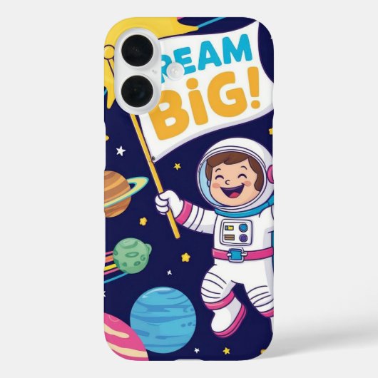 Träume groß mit einem kindlichen Astronauten Case-Mate iPhone Hülle (Rückseite)