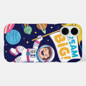 Träume groß mit einem kindlichen Astronauten Case-Mate iPhone Hülle (Rückseite (Horizontal))