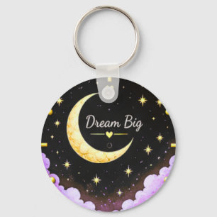 Träume groß Mond und Sterne Inspirationsschlüssela Schlüsselanhänger