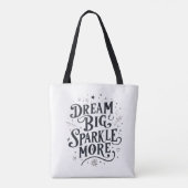 Träume groß, sparkle mehr tasche (Rückseite)