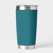 Träume groß, strahle hell, isolierter Teal-Tumbler Thermobecher (Links)