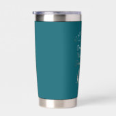 Träume groß, strahle hell, isolierter Teal-Tumbler Thermobecher (Rechts)