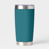 Träume groß, strahle hell, isolierter Teal-Tumbler Thermobecher (Rückseite)
