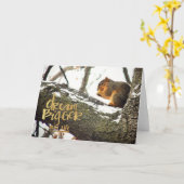 Träume größer als das Leben Eichhörnchen Karte (Gelbe Blume)