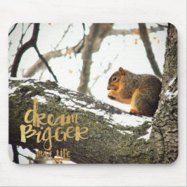 Träume größer als das Leben Eichhörnchen Mousepad