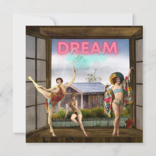 Träume größer veränderte Kunst Vintage-Tänzer Flac