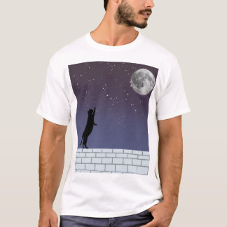 Träume höher – Nacht Himmel Katzen Design T-Shirt