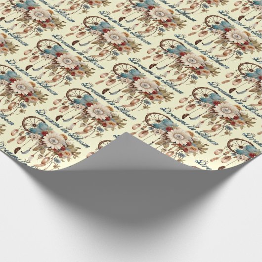 Träume im Blütemuster Geschenkpapier (Ecke)