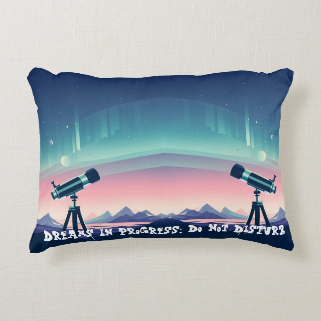 Träume im Gange; nicht stören Dekokissen (Vorderseite)