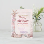 Träume im Meer Einladung (Stehend Vorderseite)