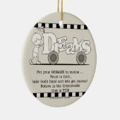 Träume in Bewegung Keramik Ornament (Rechts)