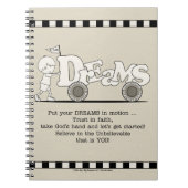 Träume in Bewegung Notizblock (Vorderseite)