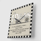 Träume in Bewegung Quadratische Wanduhr (Winkel)