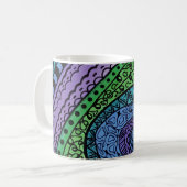 Träume in Blau abstraktes Kaffeetasse (Vorderseite Links)