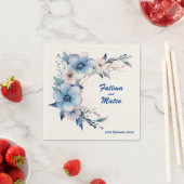 Träume in Blau: Personalisierte Hochzeiten von Nap Serviette (Beispiel)